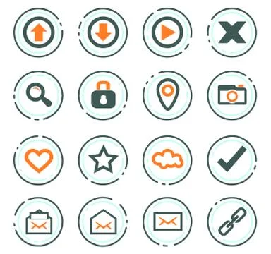 User Interface icons set Illustrazione stock