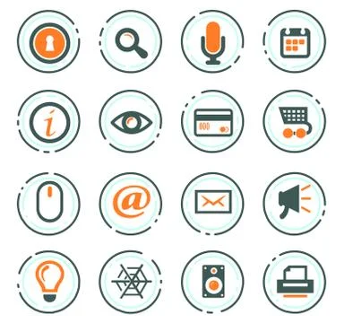 User interface icons set Stock Illustration