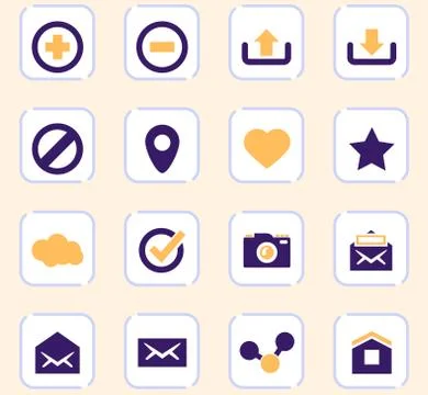 User Interface icons set 库存插图