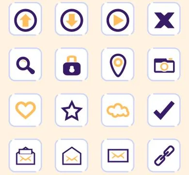 User Interface icons set Illustrazione stock