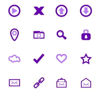 User Interface icons set 库存插图