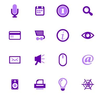 User interface icons set Stock Illustration