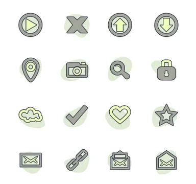 User Interface icons set Illustrazione stock