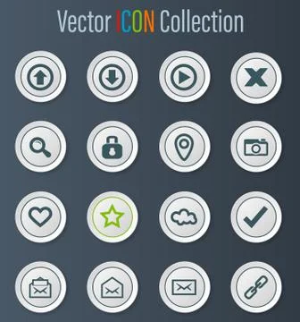 User Interface icons set Illustrazione stock