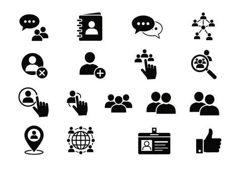 User Interface Icons Set Social Media and UI Icons vector illustration Illustrazione stock