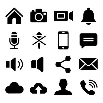 User Interface Icons Set Vector Stock Illustration