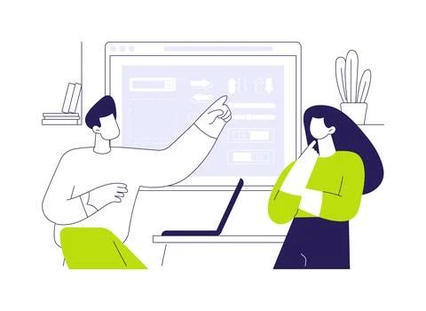 User interface kit abstract concept vector illustration. Stock Illustration