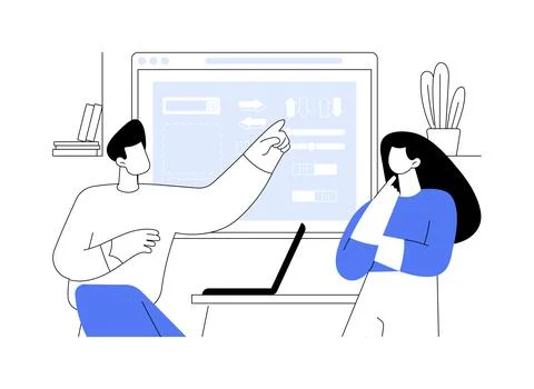 User interface kit abstract concept vector illustration. イラスト素材