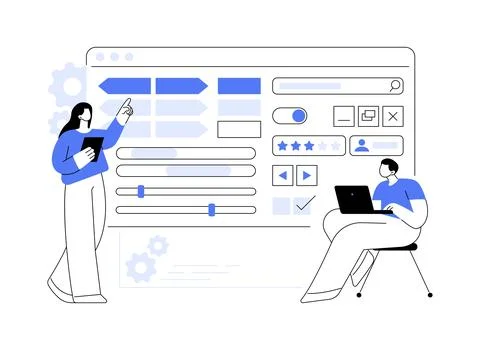 User interface kit isolated cartoon vector illustrations. Stock Illustration