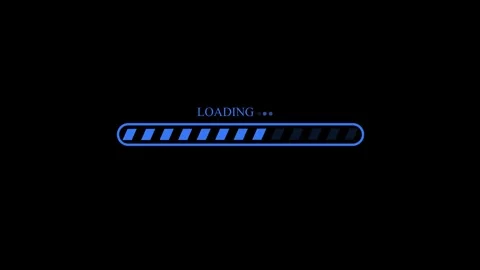 User Interface Loading Bar Animation with Dynamic Waiting Progress Effect Stock Footage 337069899