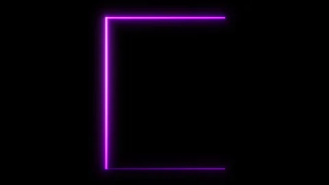 User interface menu borders pack rectangular shapes with purple glowing outlines Stock Footage 314012977