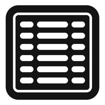 User interface menu list icon showing data Stock Illustration