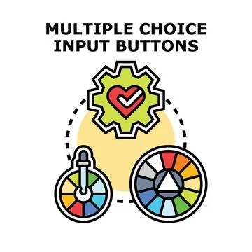 User interface multiple choice input buttons concept Stock Illustration