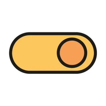 User interface navigation button slider linear and fill style Stock Illustration