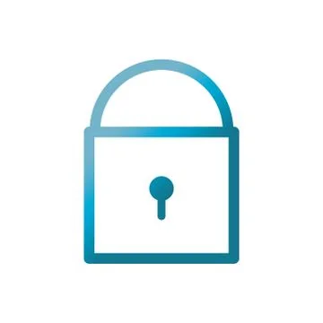 User interface padlock security blue gradient Stock Illustration