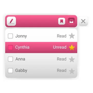 User interface pop up message chatting application Stock Illustration