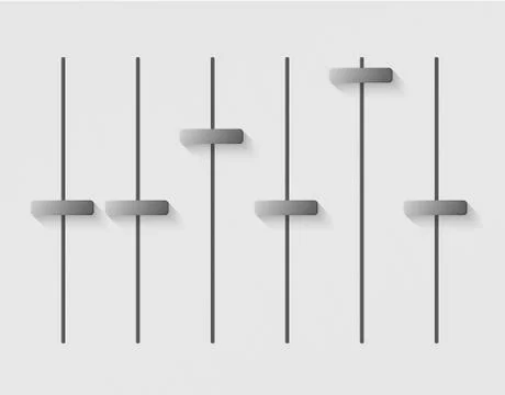 User interface power slider buttons Stock Illustration