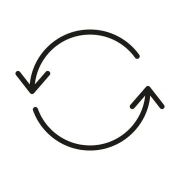 User interface reload arrows web and mobile app linear style Stock Illustration