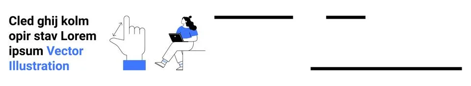 User interface, remote work, online education, modern technology, communicati Ilustración de archivo