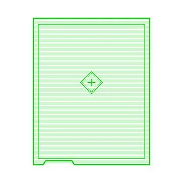 User interface scanline overlay green screen display Stock Illustration
