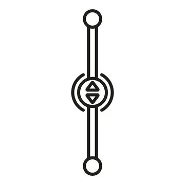 User interface scroll bar outline icon vector Stock Illustration