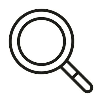User interface search magnifying glass linear style Illustrazione stock
