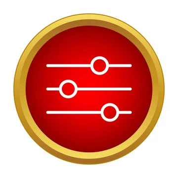 User interface settings controlling sound levels and adjustments Stock Illustration