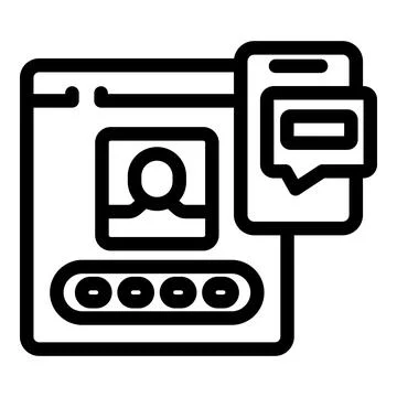 User interface showing account login with password and smartphone notificatio Stock Illustration