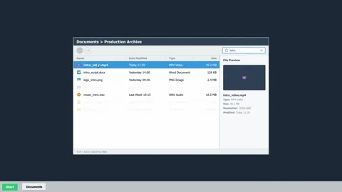 User interface showing digital file management and filtering process. 4K Stock Footage 342114950