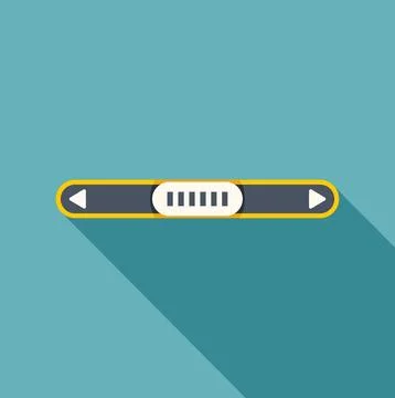 User interface slider flat design element Stock Illustration