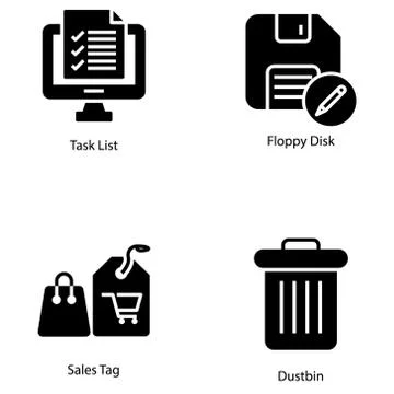 User Interface Solid Icons Set Stock Illustration