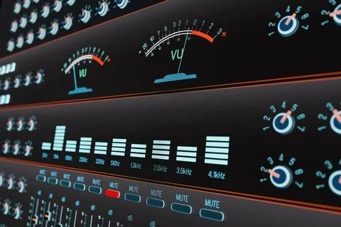  User interface for sound adjustments. User interface for sound adjustment... Foto stock