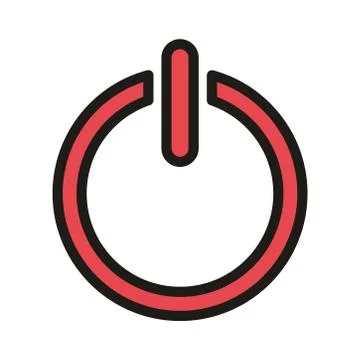 User interface switch button start linear and fill style Stock Illustration