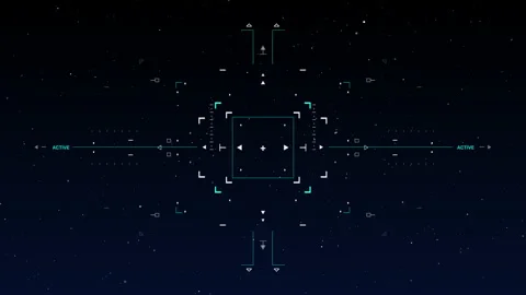 User Interface target Air Force. Camera. Ui and HUD interface modern technology Stock Footage 163378354