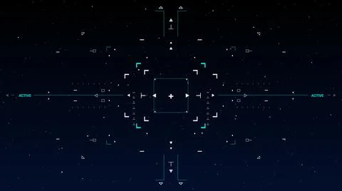 User Interface target Air Force. Camera. Ui and HUD interface modern technolo 스톡 일러스트