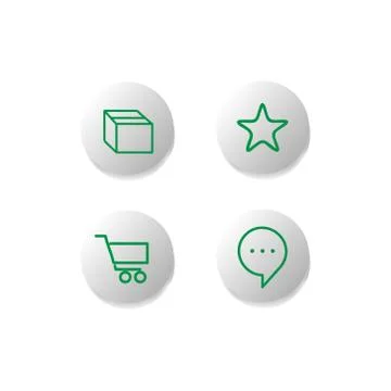 User interface technology icon button collection for design element Illustrazione stock