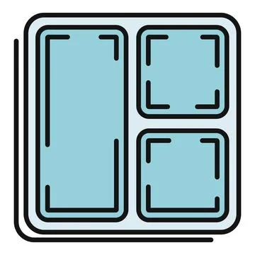 User interface template showing website layout wireframe Stock Illustration