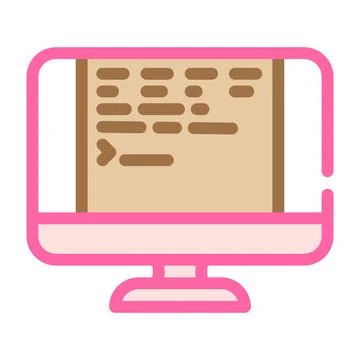 User interface text technical writer color icon vector illustration Stock Illustration