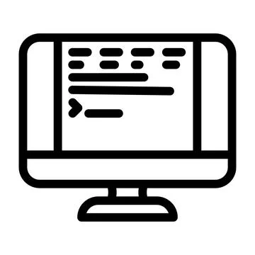 User interface text technical writer line icon vector illustration Stock Illustration