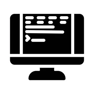 User interface text technical writer glyph icon vector illustration Stock Illustration