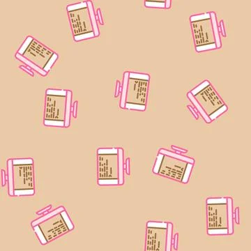 User interface text technical writer vector seamless pattern Stock Illustration