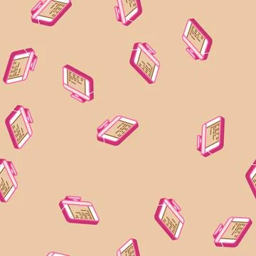 User interface text technical writer isometric icon seamless pattern イラスト素材