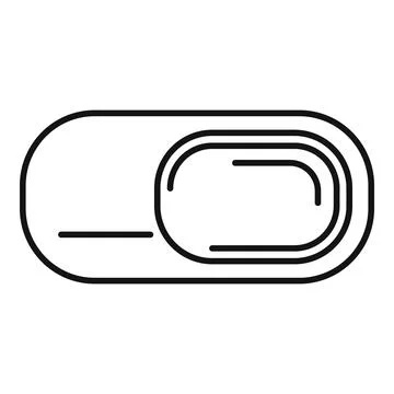 User interface toggle switch line art icon Illustrazione stock