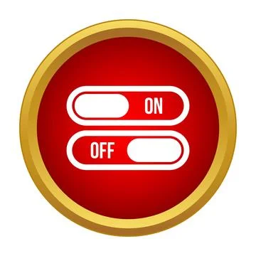 User interface toggles for controlling settings on or off Illustrazione stock