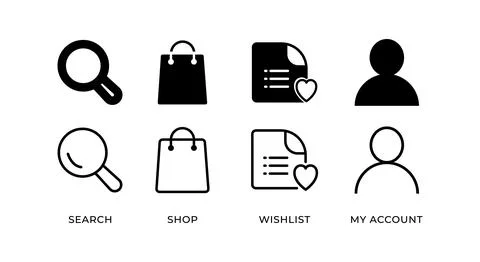 User Interface Universal icon set vector Stock Illustration