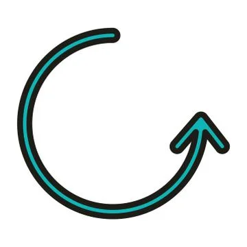 User interface update data arrow linear and fill style Stock Illustration