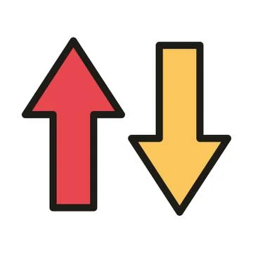 User interface upload and download data linear and fill style 스톡 일러스트