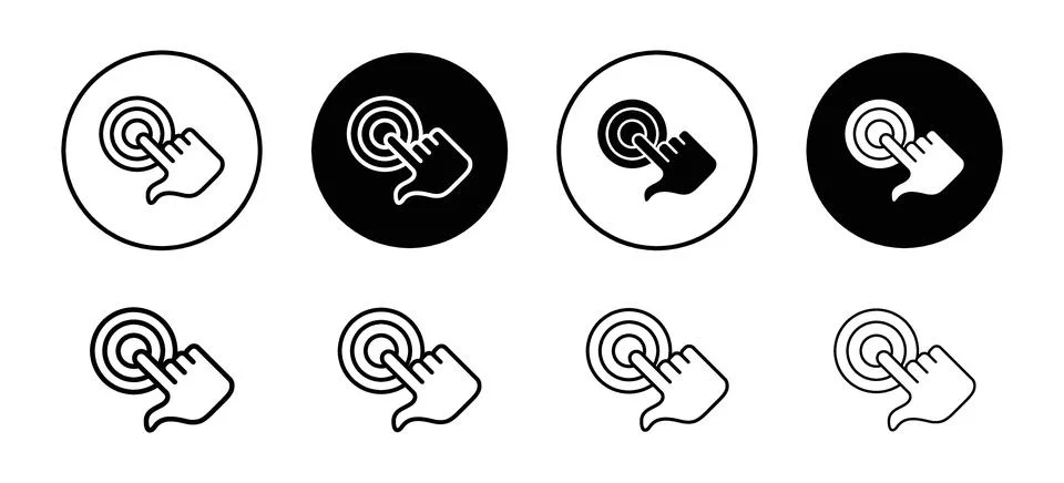 User interface vector icon set collection. User interface Outline flat Icon. Stock Illustration