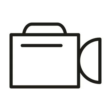 User interface video camera movie button linear style Stock Illustration