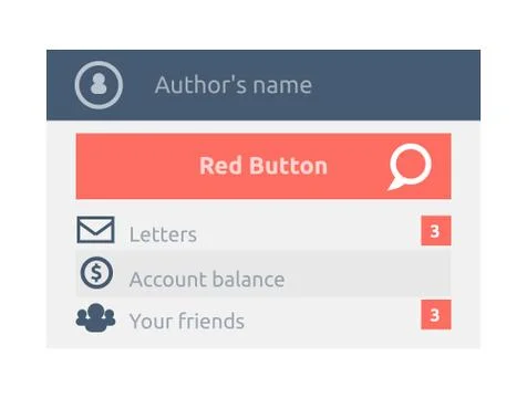 User Interface Website Element Illustrazione stock
